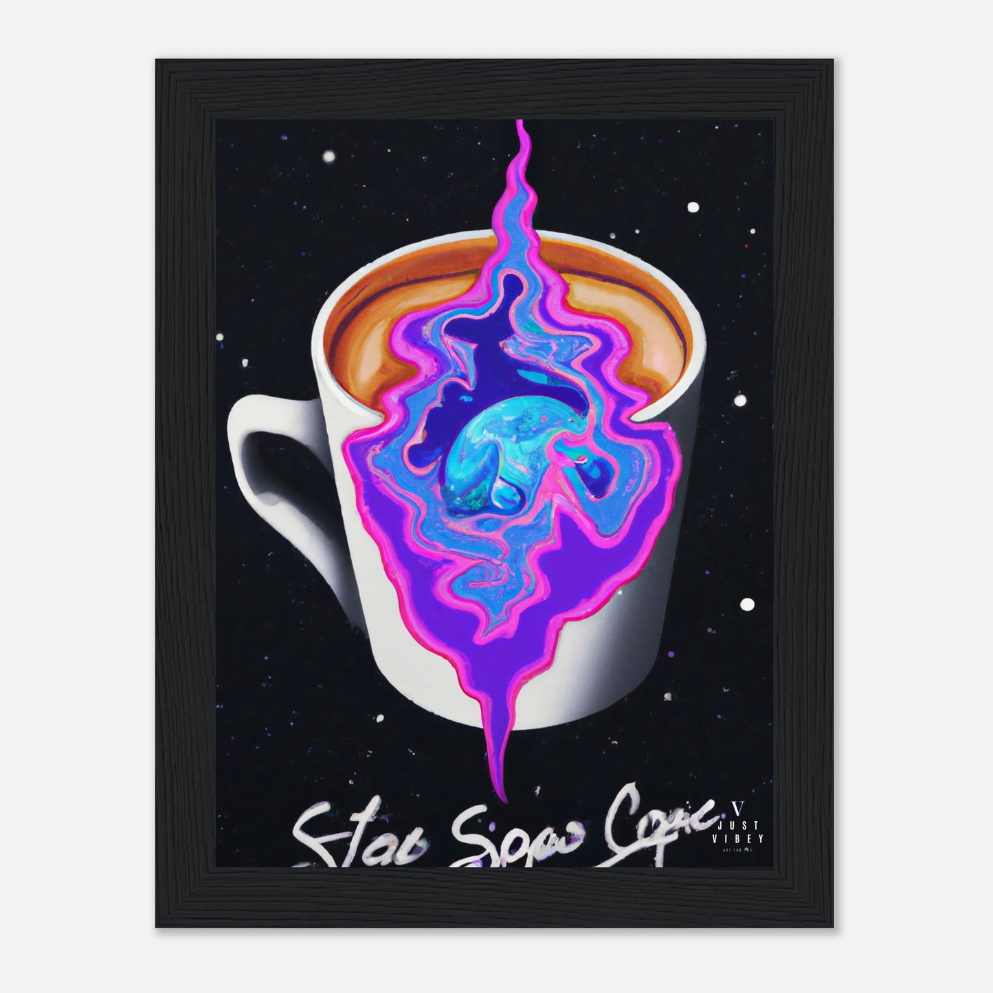 Space Latte Art - gerahmt