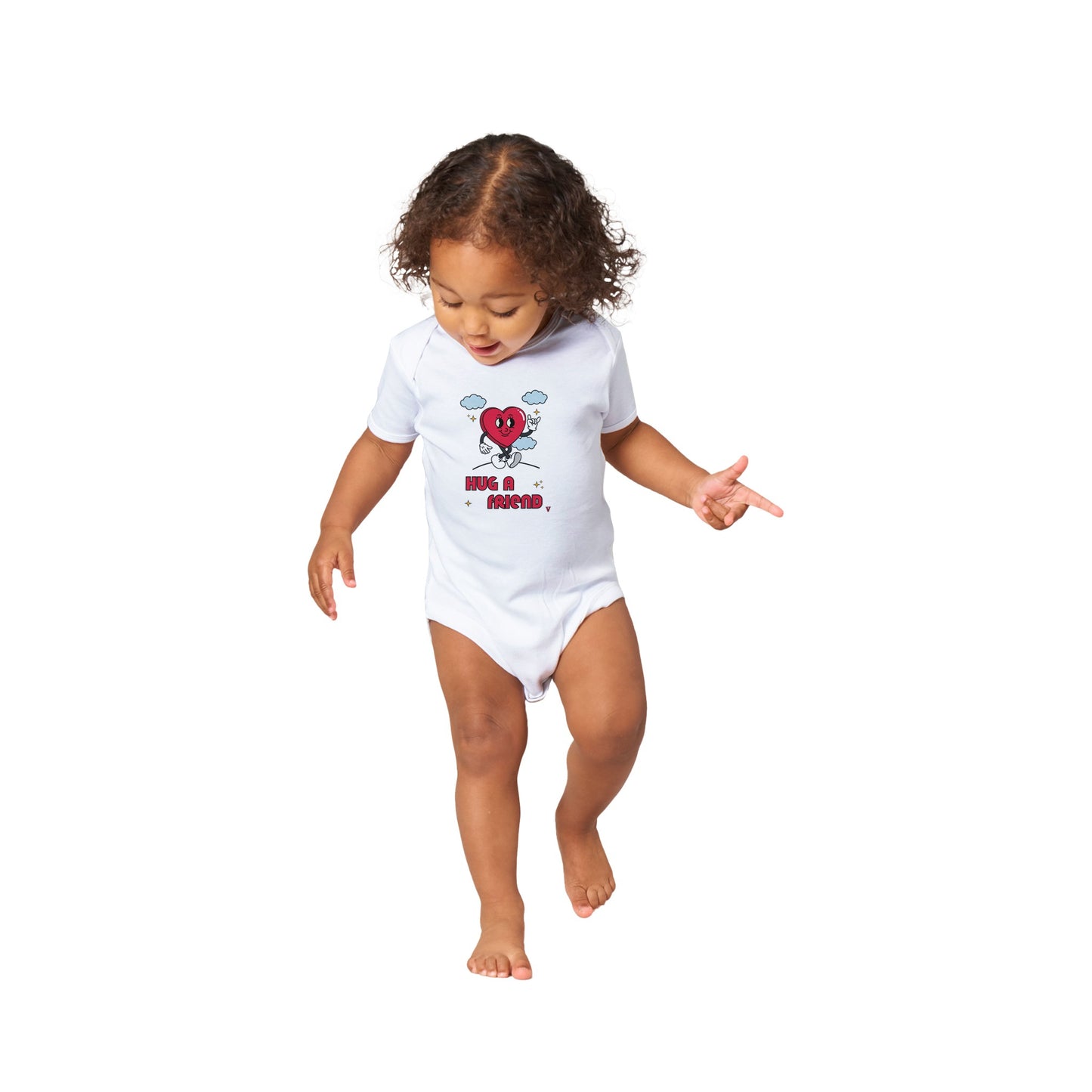 Designer kurzarm Babystrampler aus Baumwolle