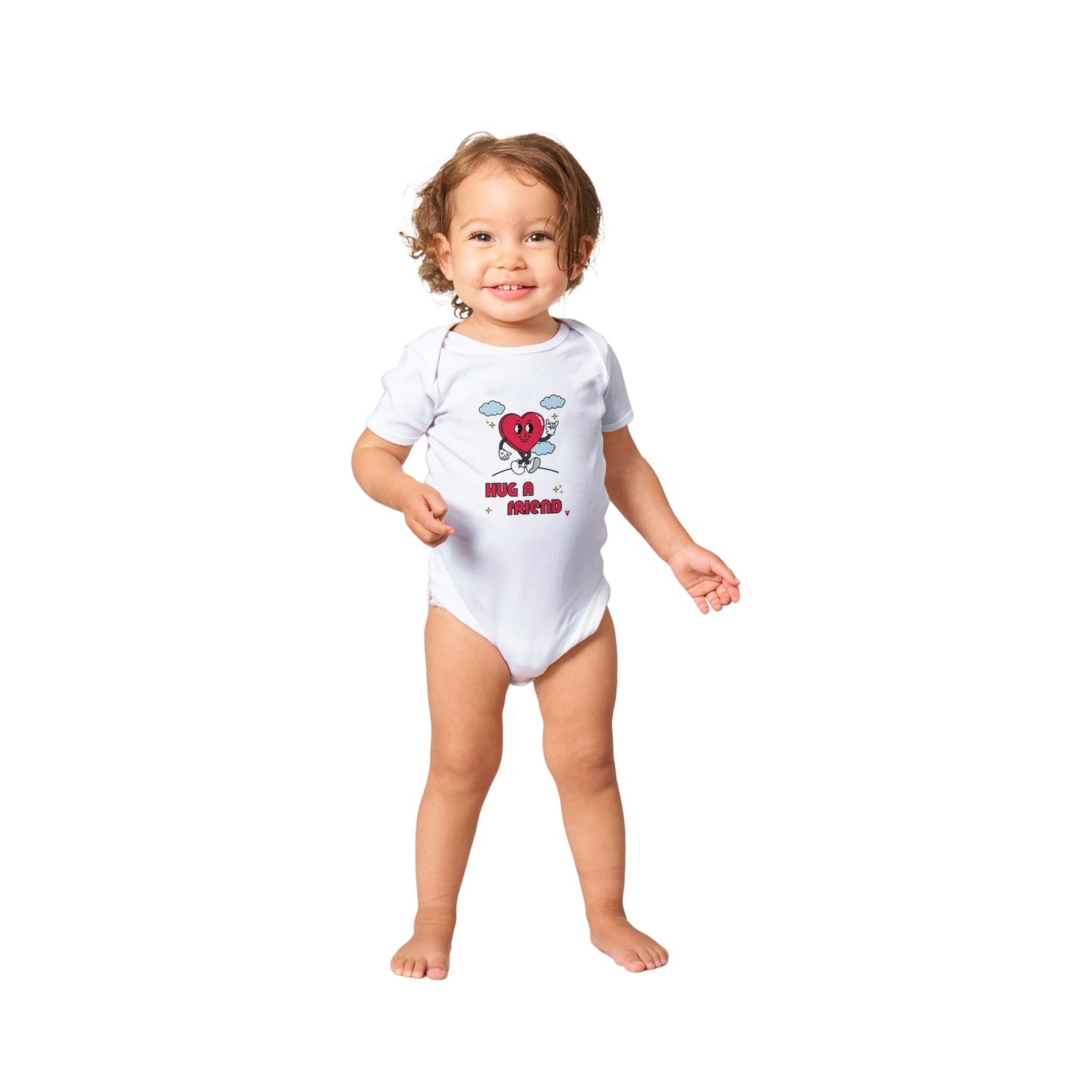 Designer kurzarm Babystrampler aus Baumwolle