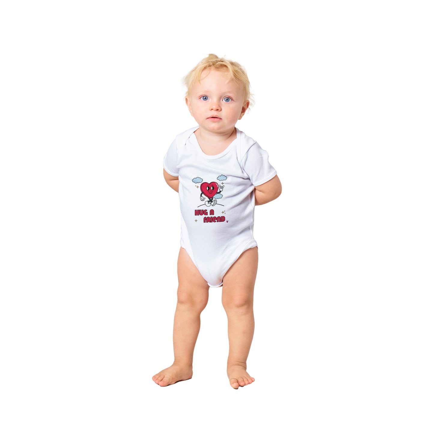 Designer kurzarm Babystrampler aus Baumwolle